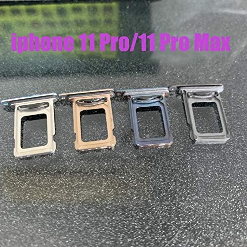 SIM Card Tray Slot Holder for iPhone 11 Pro 11 Pro Max (Gray, Single SIM)