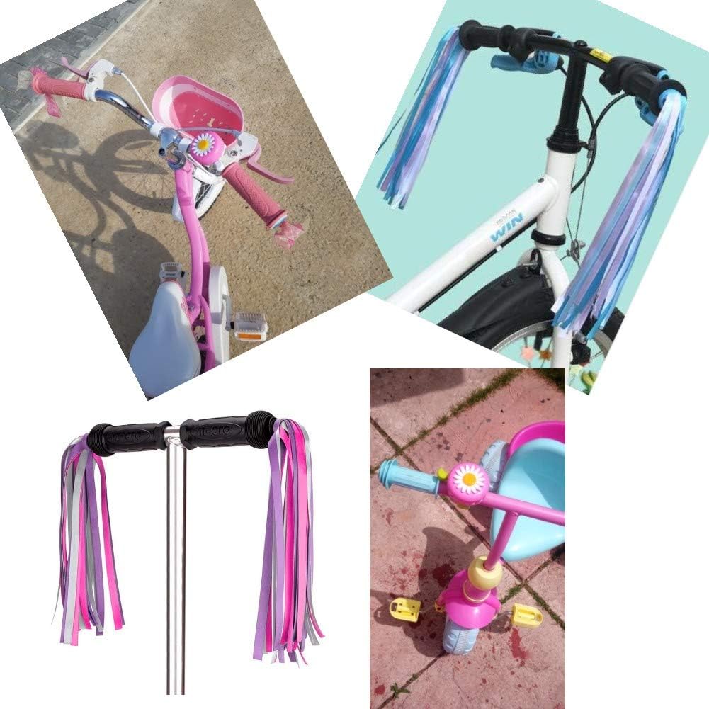 JZK 2 Pairs kids bike handlebar tassels streamers and girls micro