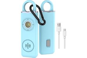 CASAVOK 130dB Personal Alarms for Women with Strobe Light, Rechargeable Personal Safety Alarm for Women, Loud Sirens Personal Alarm Keychain, 1 Year Standby and Low Battery Warning for Children, Elderly