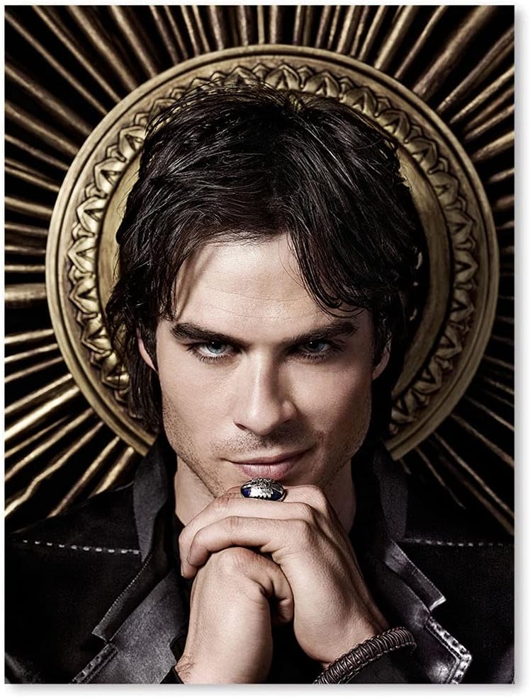 Canvas For Living Room Wall Mural Vampire Diaries TV Series Salvatore Lan Somerhalder Damon Posters Room Decor Wall Art 18x24inch