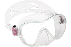 Cressi F1 Frameless Masks, Clear/Clear/Pink
