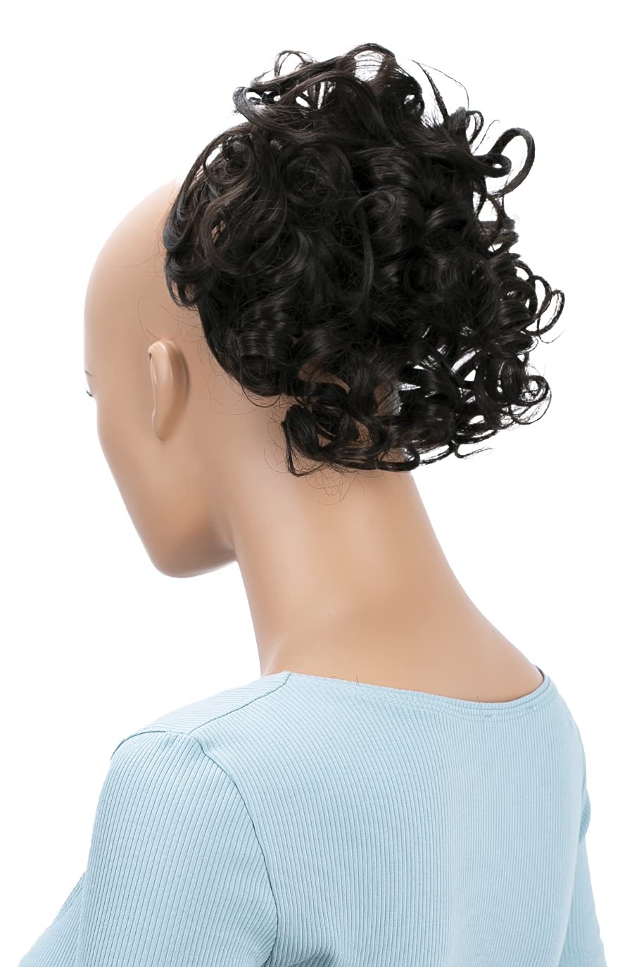 CAISHA Hairpiece Scrunchy Updo Hairstyles Voluminous Curly Messy Bun Brown G18L