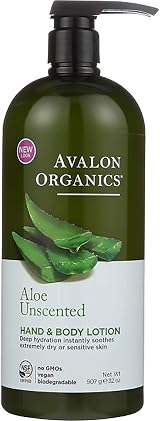 Avalon Organics Aloe Unscented Hand Body Lotion 32 oz Dry Sensitive Skin Organic view 1