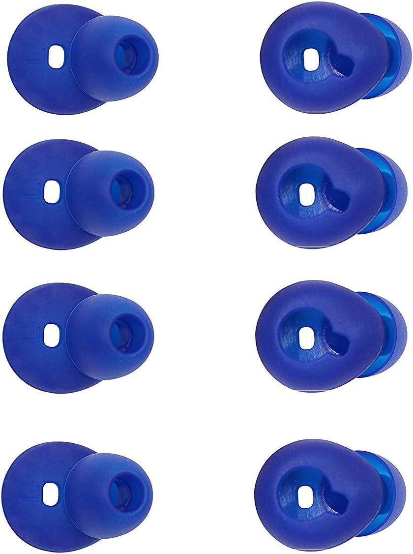 New Gear Circle Sm-R130 Wireless Bluetooth Replacement Earpads 4Pc 2 Black 2 Clear (Blue 4 Pairs)