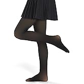 KBVOT Girls Fleece Lined Tights Kids Warm Thermal Winter Thick Leggings Pantyhose Fake Translucent Pants for School Dress
