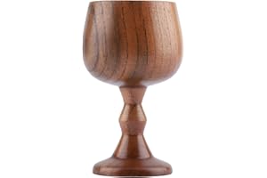 Haofy Wood Wine Goblet, Goblets & Chalices Vintage Design for Communion and Home Use, 150mL Capacity Wood Wine Goblet, Handma