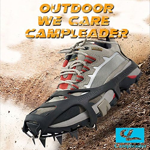 CAMPLEADER Crampon 2016 Spring Traction Cleats for Snow & Ice Safe Protect Shoes (Ergonomic Fifth Edition) (Ergonomic Crampon Fifth Edition 2016£¨1 year warranty£