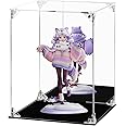 Acrylic Display Case Clear Action Figure Display Case with Mirrored Back, Dustproof Protection Display Box Alternative Glass Case for Collectibles Figures Models Doll Toys (8x8x10 inch, 20x20x25 cm)