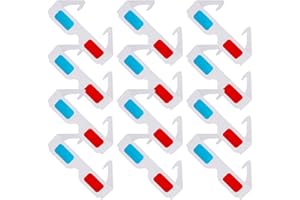 NUOBESTY 150PCS Cardboard 3D Movie Glasses Red Blue Paper Eyeglasses for Adults, Disposable Stereoscopic 3D