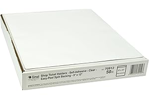 C-Line, CLI70912, Self-Adhesive Seal Shop Ticket Holders, 50 / Box, Clear