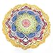 Mandala Roundies，Cozime Gypsy Tablecloth Beach Towel Beach Throw, Indian Mandala Tapestry, Yoga Mat, Picnic Mat, Table throw Table Cover (Tassel Yellow and Purple)