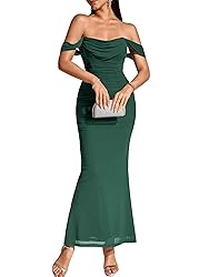KUTUMAI Off The Shoulder Maxi Long Dress Corset