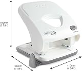 Rapesco 1526 ECO X5-40ps 2 Hole Punch 40 Sheet Capacity Soft White view 7