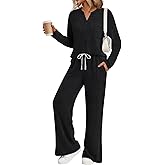 LILLUSORY Womens 2 Piece Lounge Sets Winter Outfits 2026 Sweatsuit Matching Pjs Airport Vacation Travel Fall Pajamas Fashion