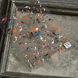 Red Koi Fish Nail Art Sticker Decals Lucky Goldfish
