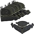 Antrader Iron Decorative Corner Protector Antique Box Edge Safety Guard Desk Edge Cover with Screws, 2.6" x 2.6" x 1.1" Bronze Tone, Pack of 16