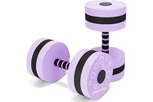 Jellydog Toy Aquatic Exercise Dumbbells, 2PCS Aqua Fitness Barbells, EVA-Foam Water Rings Dumbbell Set, Pool Weights Dumbbells Set for Water Aerobics Weight Loss, Pool Fitness, Water Exercise