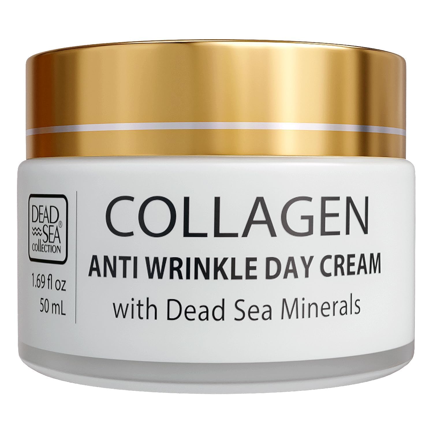Dead Sea Collection Moisturising Day Face Cream with 3X Collagen – Anti Aging Nourishing Facial Moisturiser with Dead Sea Minerals and Vitamin E for Women and Men – All Skin Types (50 ml)