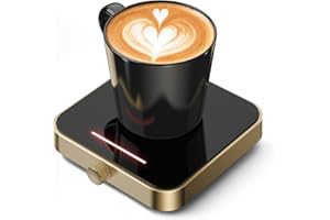 Maestri House Mug Warmer, Electric Coffee Cup Warmer for Desk with 3-Temp Settings,Auto Shut Off, Constant Temperature Heating for Beverage, Milk, Tea and Hot Chocolate at Home & Office (Gold)