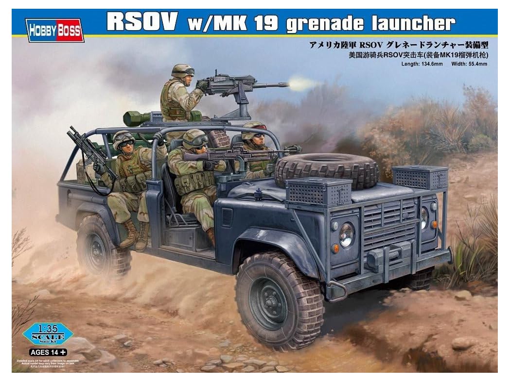 Hobbyboss 1:35 Scale RSOV with MK 19 Grenade Launcher Assembly Kit