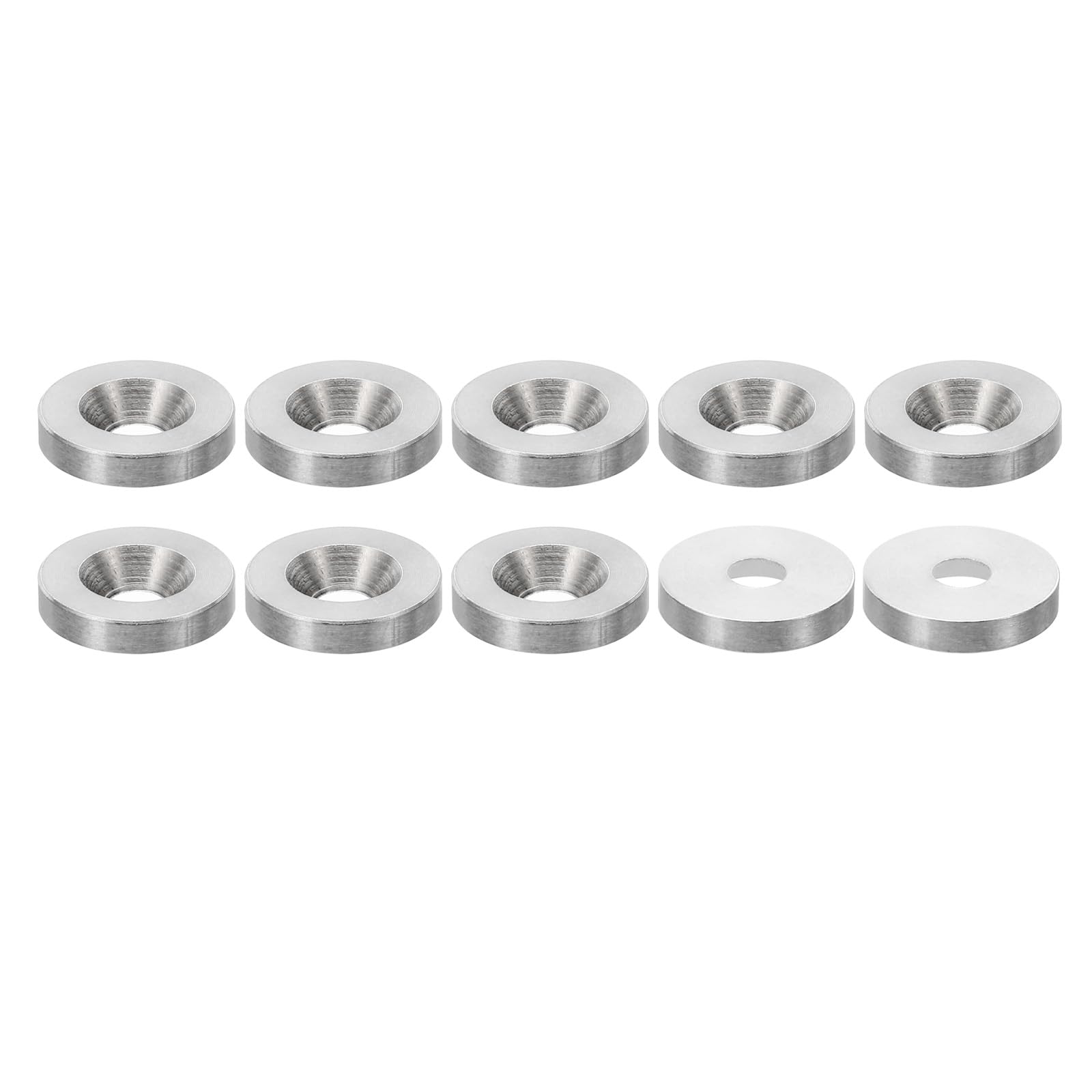 PATIKIL M5 Finish Countersunk Washer, 10pcs 18mm Dia. 3.5mm Tall Solid 304 Stainless Steel CNC Finish Cup Washer Flat Screw Head Gasket for Construction — image 1