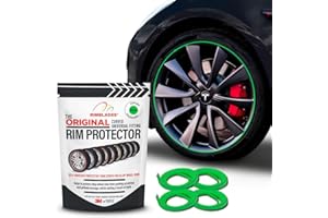 Rimblades Original Green Alloy Wheel Protectors - DIY | 9 Colors Available | Universal Fit For All Wheels | Durable Rim Guards | Car Wheel Scratch Protection | Rim Protection