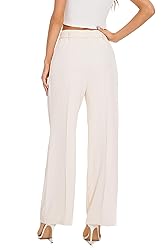 FUNYYZO Women's Wide Leg Pants High Elastic Waisted
