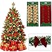 YYaaloa 36pcs Christmas Tree Bowknot Christmas Tree/wedding/party Decoration Bow Bowknot Party Gift DIY Decor Xmas Tree Ornament (3color,36pcs)