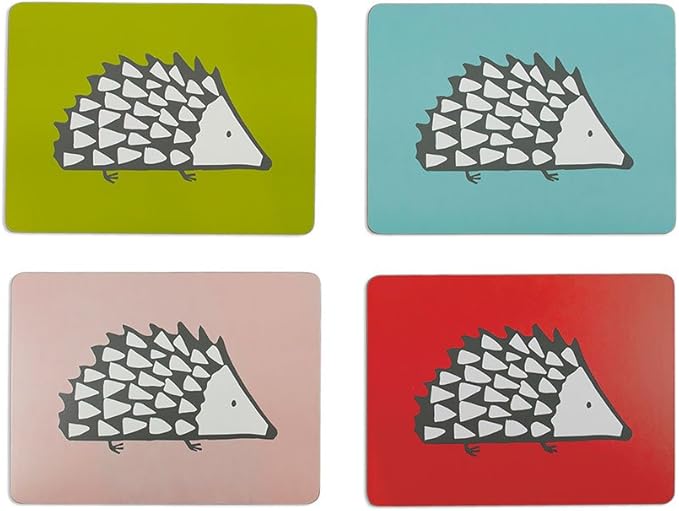 Scion 4Piece Spike Placemats, Cardboard/Laquer, MultiColour, 21.5 x