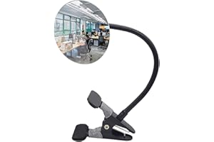 Orifort Clip On Security Cubicle Mirror, 3.35" Personal Safety and Security Office Desk Rear View Monitors Convex Mirror Without Frame (Round)