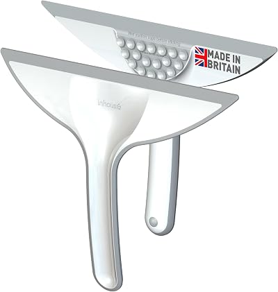 Inhouse Stick+Store Bathroom Squeegee British Made Streak-Free Flexible Blade