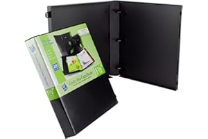 UniKeep 3 Ring View Binder - Binder Case is Fully Enclosed - Available in White, Clear, or Black and in Various Spine Widths (Full Box Qty, Black, 1.5 Inch)