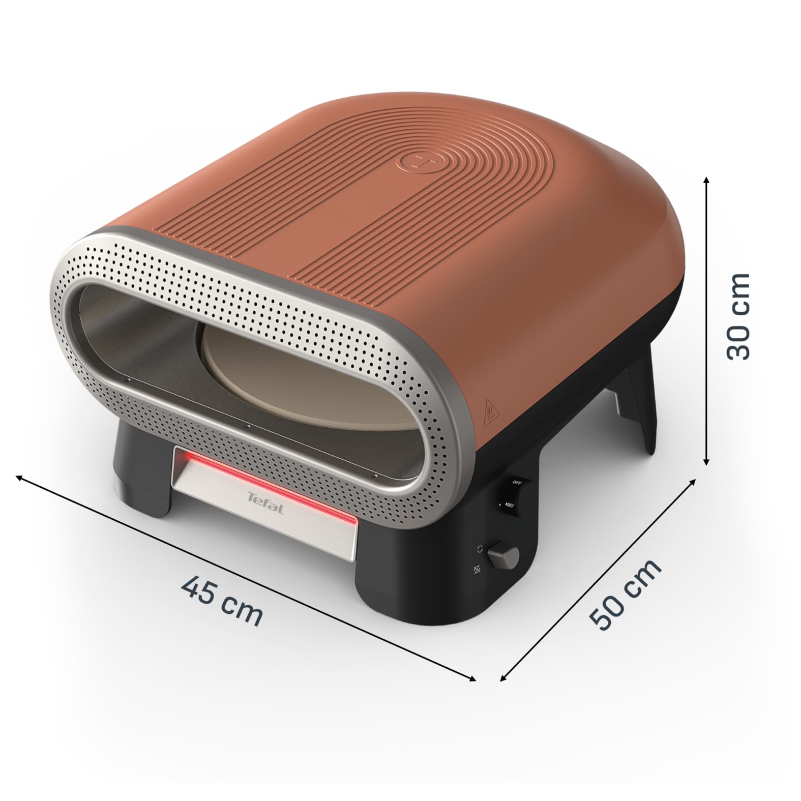 Tefal Pizza Pronto elektrischer Outdoor-Pizzaofen, automatischer Drehstein 8