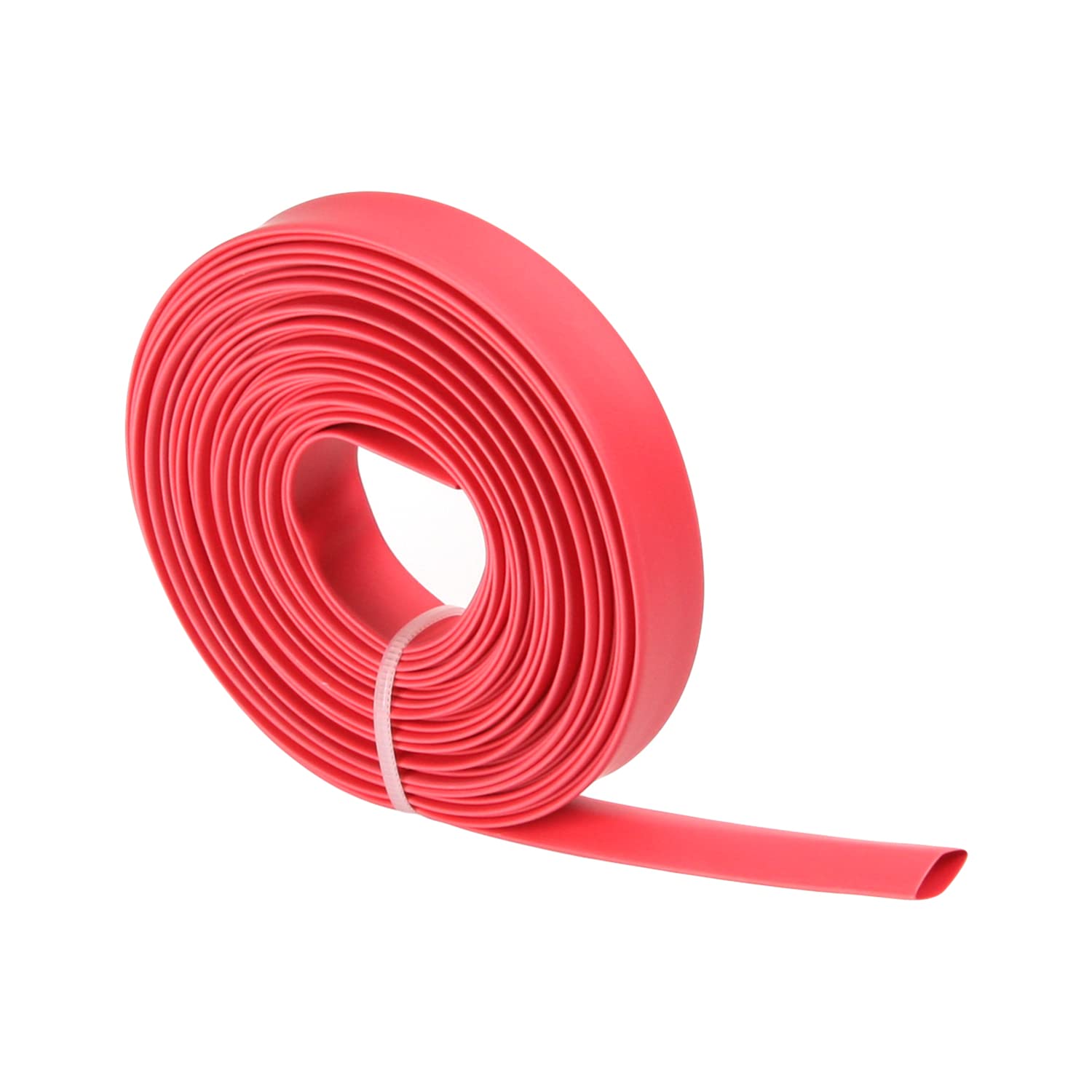 Othmro 1pc Heat Shrink Tubing, 7mm ID Shrink Tube Electric Insulation Tube, 2:1 Ratio Heat Shrink Sleeving Cable Protector—Red (Length: 5m)