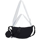 Nylon Crescent Crossbody Bag for Women Purses Trendy Men,Small Travel Sling Bag Hobo