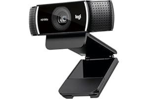 Logitech C922x HD Pro PC Webcam, Full HD 1080p/30fps or 720p/60fps Video, HD Light Correction, Works with Microsoft Teams, Go