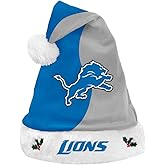 NFL Detroit Lions Plush Holiday Santa Hat CapPlush Holiday Santa Hat Cap, Team Color, One Size