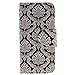 iPhone 7 Plus / 8 Plus Case, Urvoix Card Holder Stand Leather Wallet Case - Floral Totem Flip Cover for 5.5
