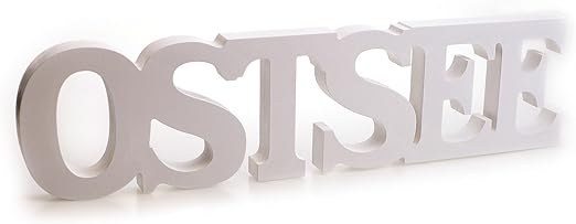 Deko Holzaufsteller Schriftzug Ostsee 40 X 10 Cm Aus Holz Weiss Landhaus Style Deko Amazon De