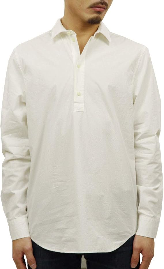 Amazon ヌーディージーンズ Nudie Jeans 正規販売店 メンズ 長袖プルオーバーシャツ Gabriel Pop Over Shirt Dusty White W41 3018 コード シャツ 通販