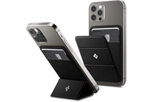 Spigen Smart Fold (MagFit) Magnetic Wallet Card Holder Designed for MagSafe with Kickstand Compatible with iPhone 14, iPhone 13, iPhone 12 Models