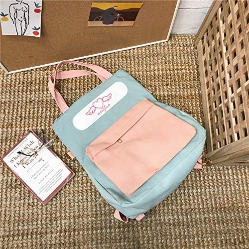Ins Classic Canvas Bag Lady Shoulder Messenger Bag Chic Girl Shoulder Bag Korean College Student Bag Leisure Travel Backpack 34x40x14cm