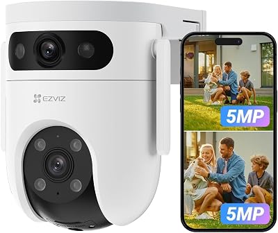 EZVIZ H9c Dual Lens 6K Wired Outdoor Camera 360° PT 512GB Color Night Vision