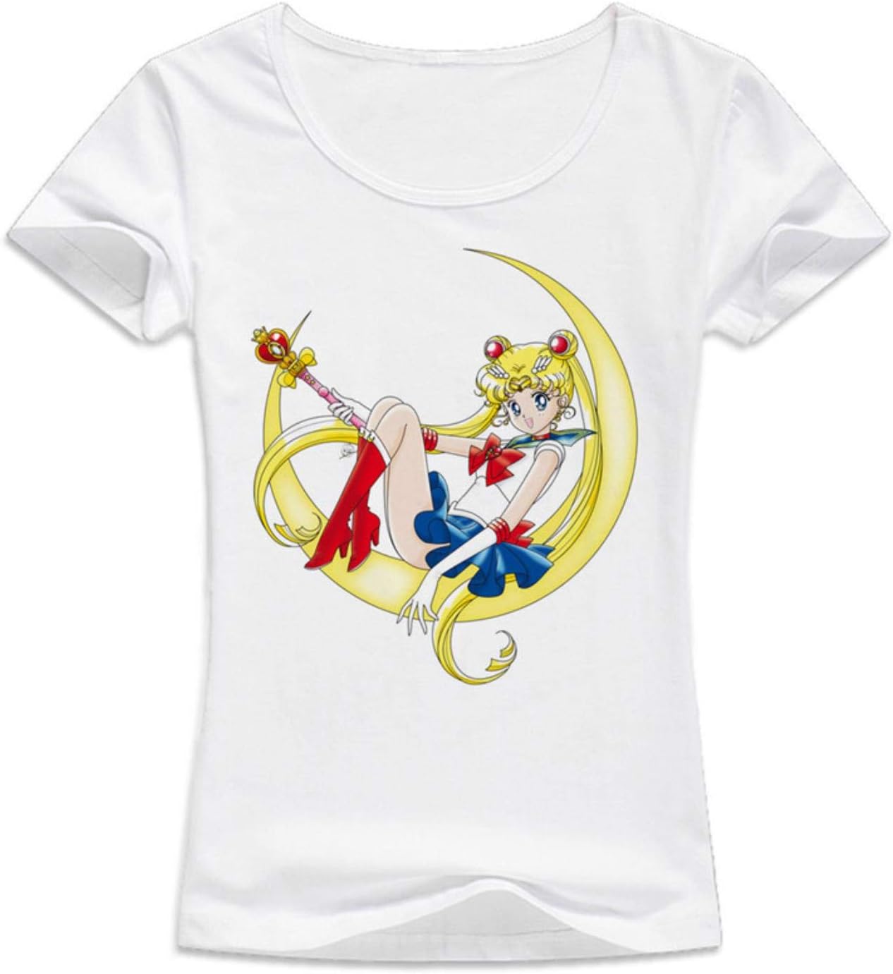 Manga Anime Sailor Moon T-Shirt Summer Novelty Design Women Short Sleeve