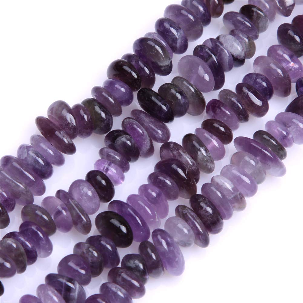 Sweet & Happy Girl's Store 3-5X10-12mm Freeform Potato Shape Gemstone Dream Lace Amethyst Beads Strand 15 Inch Jewellery Making Beads 5