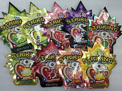 Hong Kong version -Striking popping candy x 9 favor ( 20 pouches per bags)