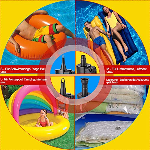 WeaArco Elektrisch Luftpumpe Tragbarer Kabellos Wiederaufladbare Inflator/ Deflator - Schnellbefüllbarer Akku Elektrische Luftpumpe für Luftmatratze, Pool, Schlauchboot, Camping Aufblasbares Sofa