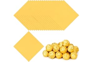 PATIKIL Foil Candy Wrappers 5x5 Inch, 100 Pcs Square Glossy Aluminium Foil Candy Wrapping Paper for DIY Chocolate Candies Pac