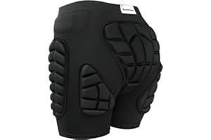 Summshall Padded Shorts, Protection Hip Breathable Compression Short Hip Protective Gear for Ski Skate Snowboard Skating