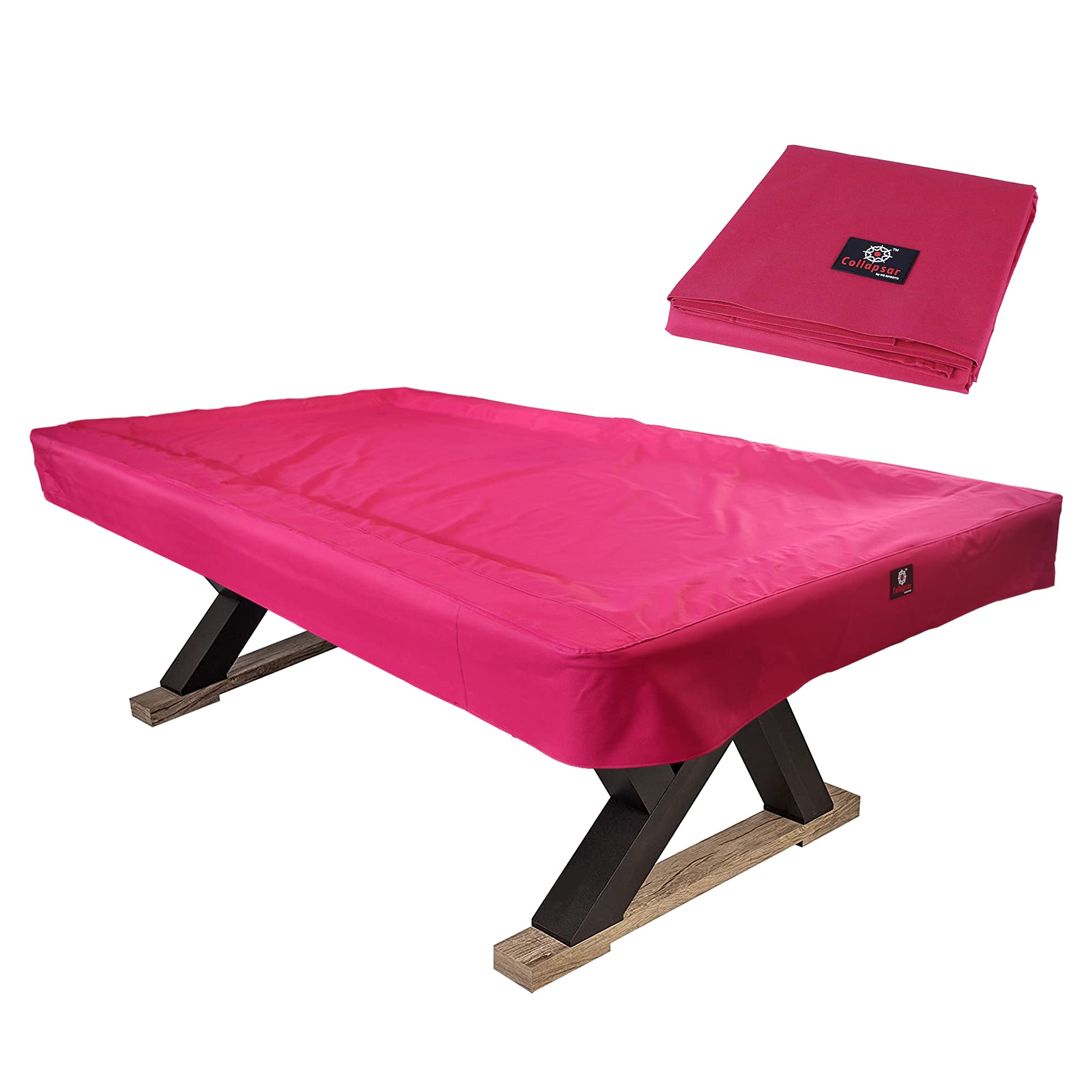 Photo 1 of 7/8/9FT Heavy Duty 600D Polyester Canvas Billiard Pool Table Cover(7 Colors Available) (Wine Red, 8-Foot)